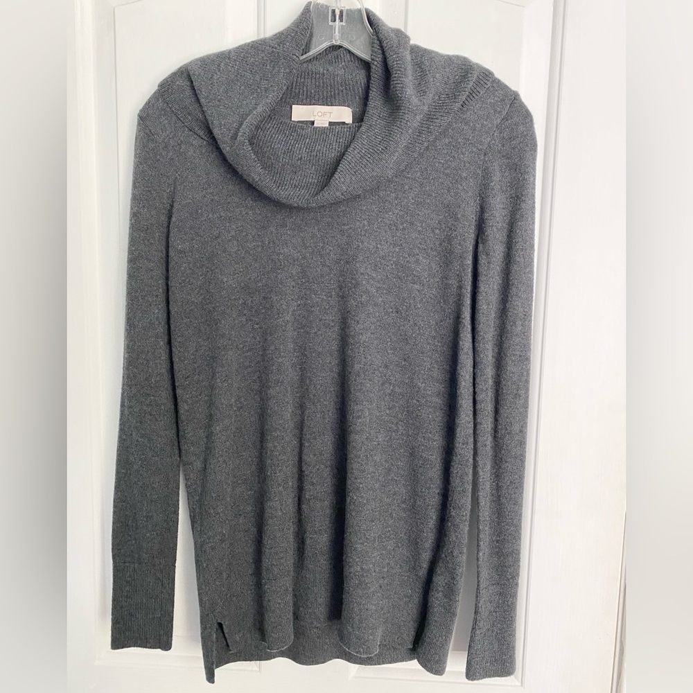 Women’s  Cowl Neck Sweater in Gray